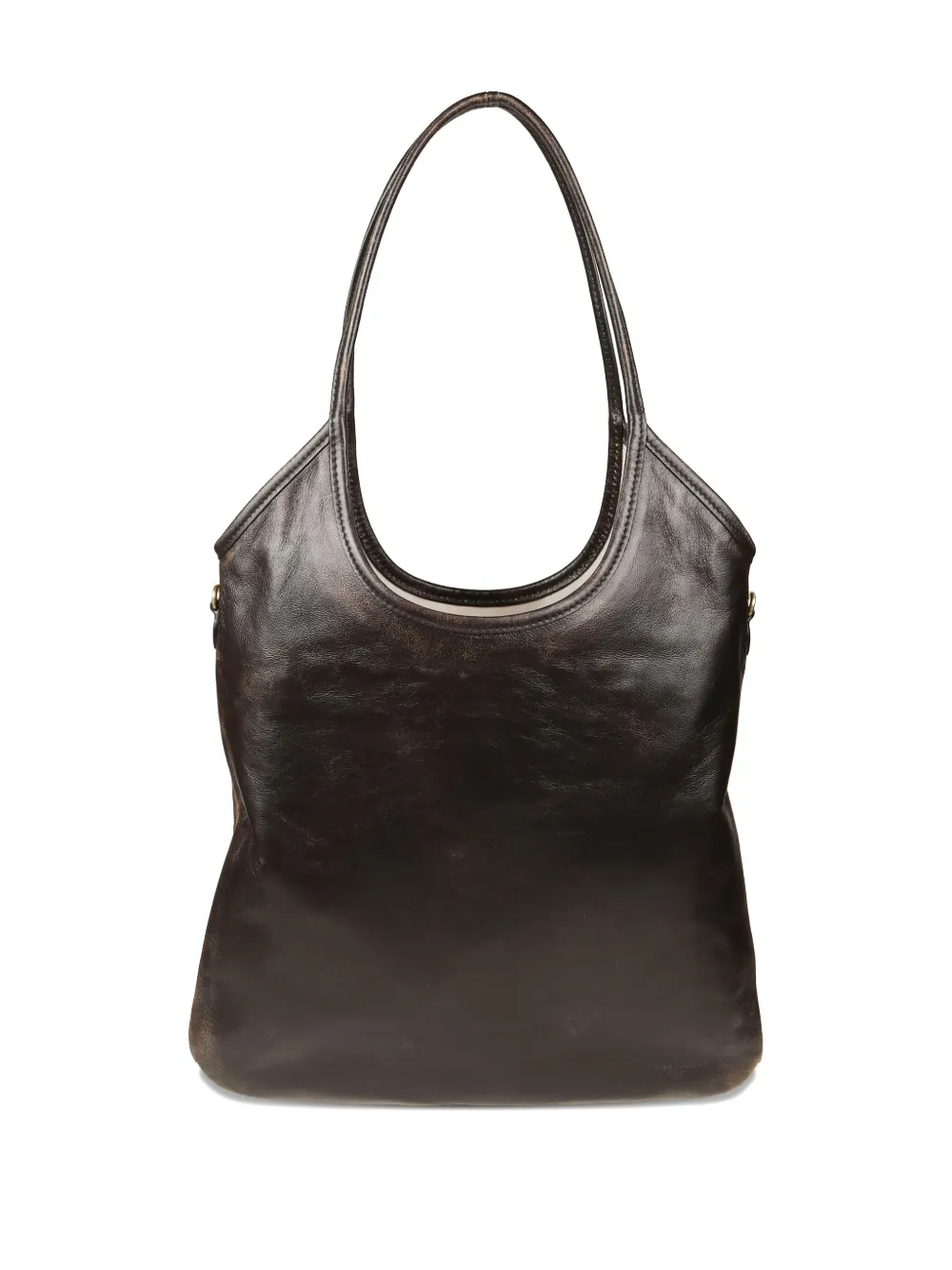 Miu Miu Shopper met logopatch - Bruin