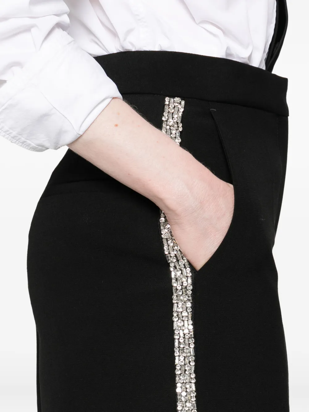 SANDRO Wollen shorts met verfraaid detail Zwart