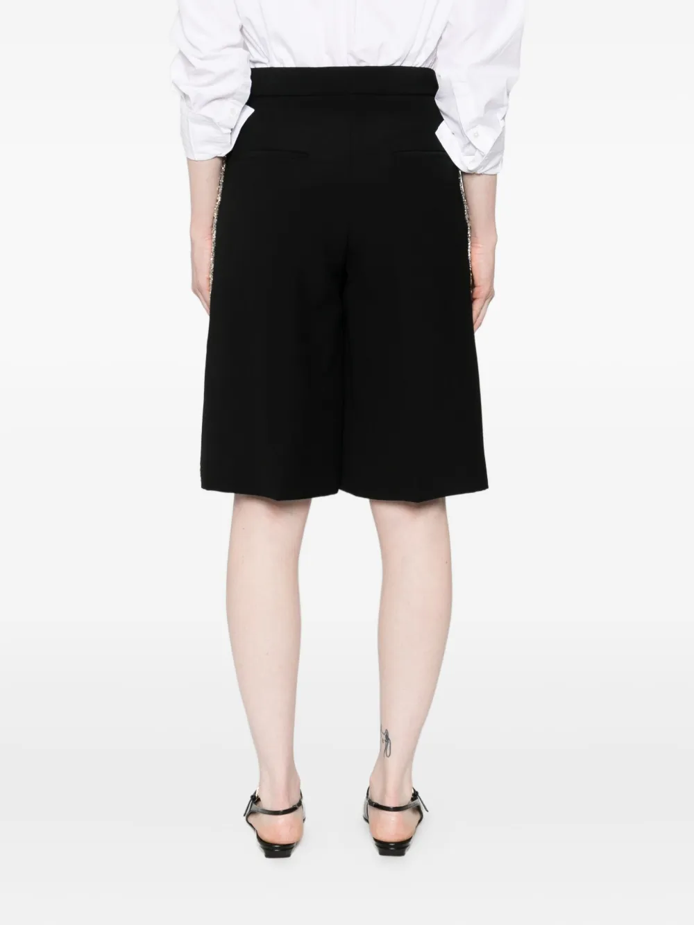 SANDRO Wollen shorts met verfraaid detail Zwart