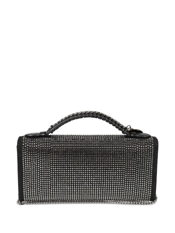 Stella McCartney Crystal-embellished Chain-handle Clutch in Black