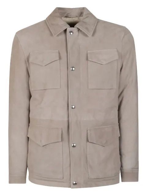 Eleventy suede shirt jacket