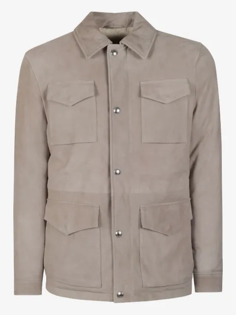 Eleventy Hemdjacke aus Wildleder