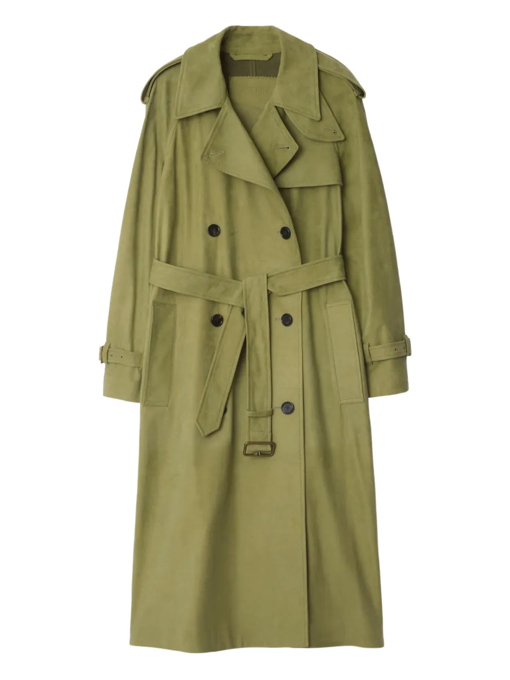 Burberry double-breasted belted trench coat | Green | Image 1