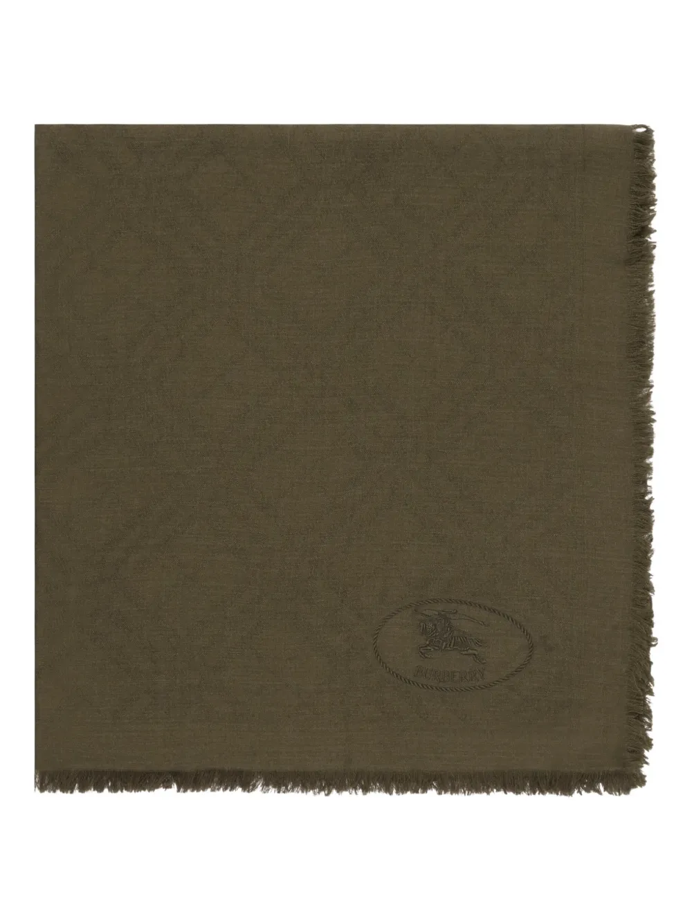 Burberry monogram frayed scarf | Green | Image 1