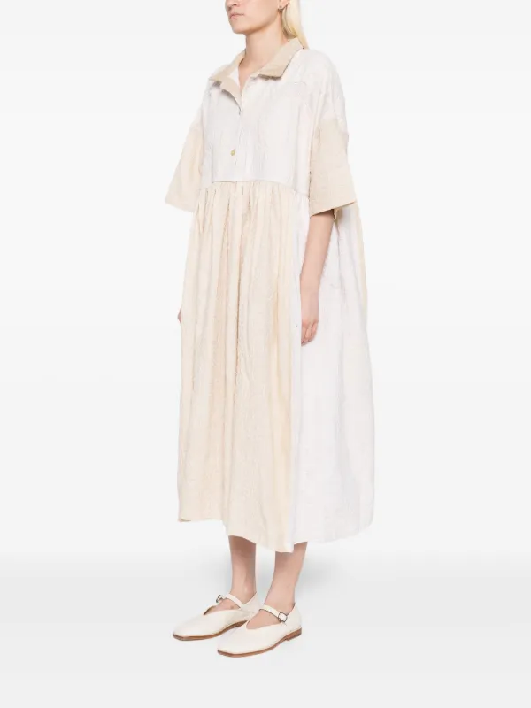 By Walid Backed Lace Wednesday Dress | Neutrals | FARFETCH ID