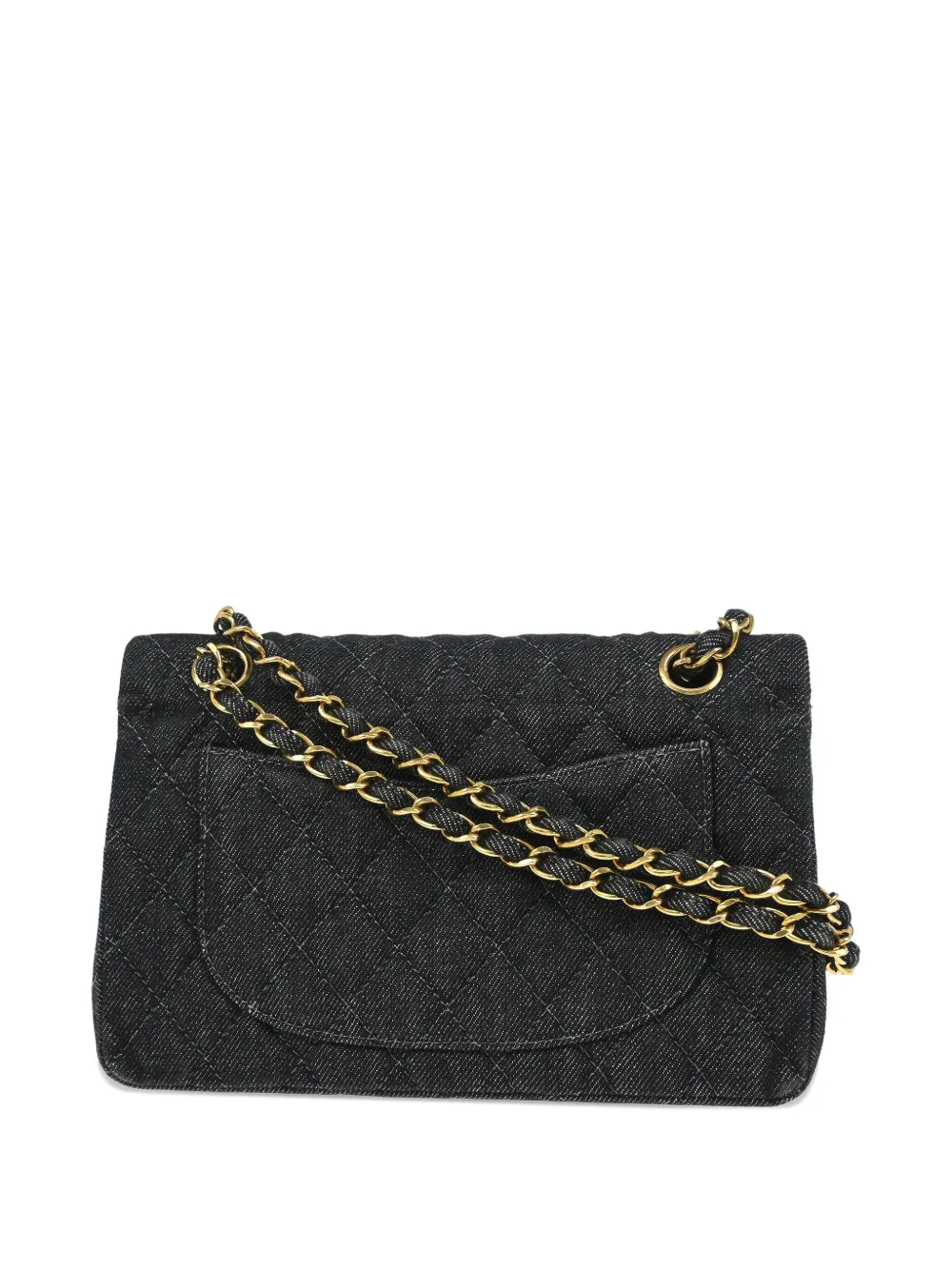 Pre-owned Chanel 1998 Small Classic Double Flap Shoulder Bag In Black