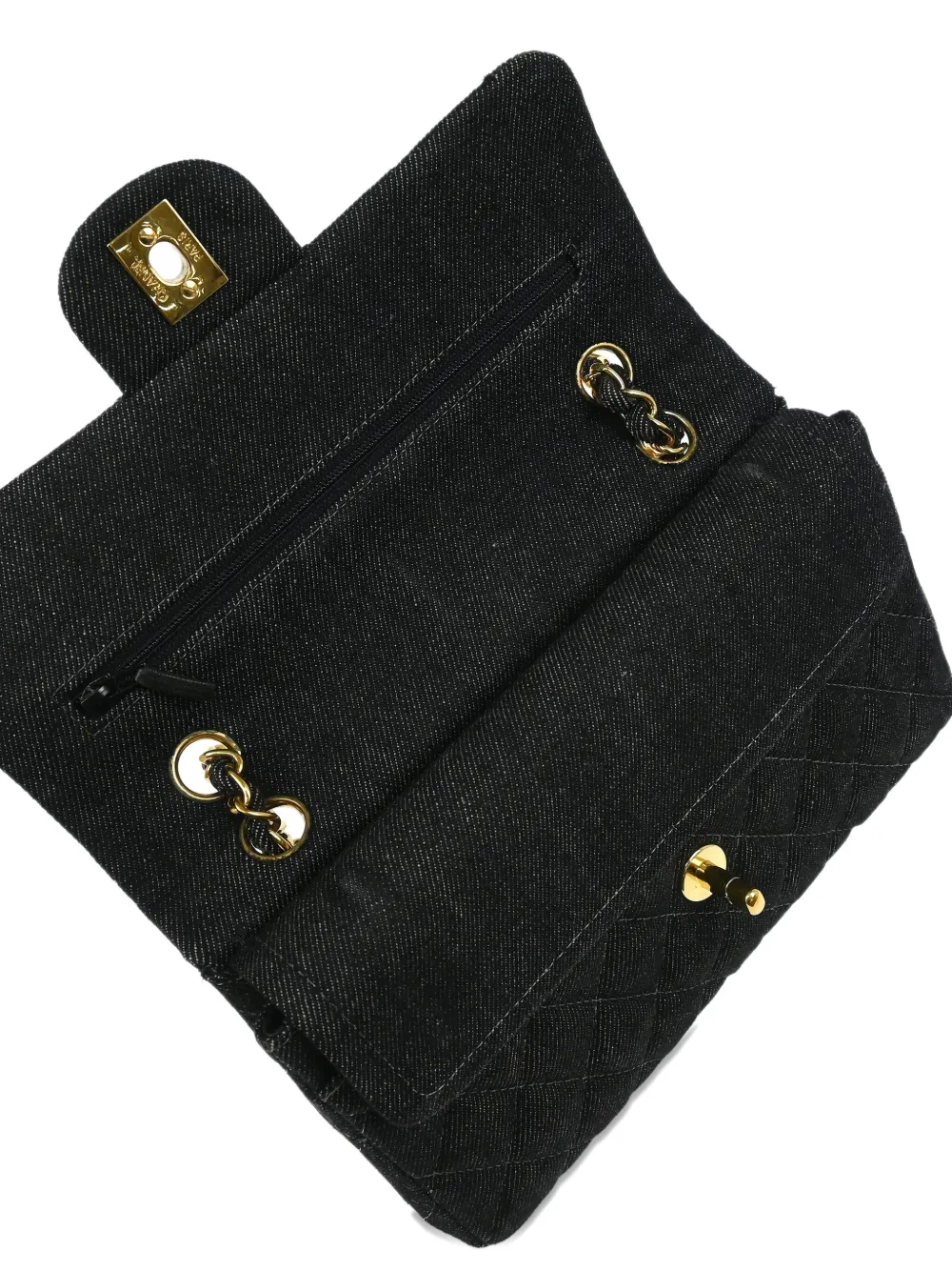 Pre-owned Chanel 1998 Small Classic Double Flap Shoulder Bag In Black