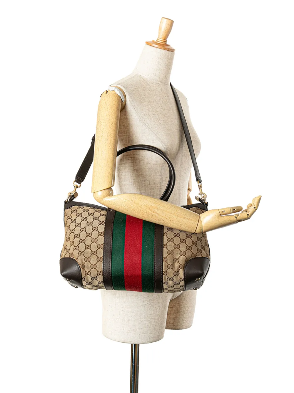 Gucci Pre-Owned 2000-2015 GG Canvas Web satchel | Pre-Owned | Image 2
