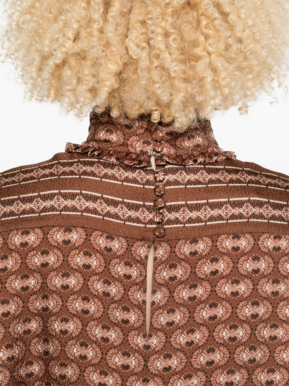 Valentino Garavani Zijden blouse Bruin