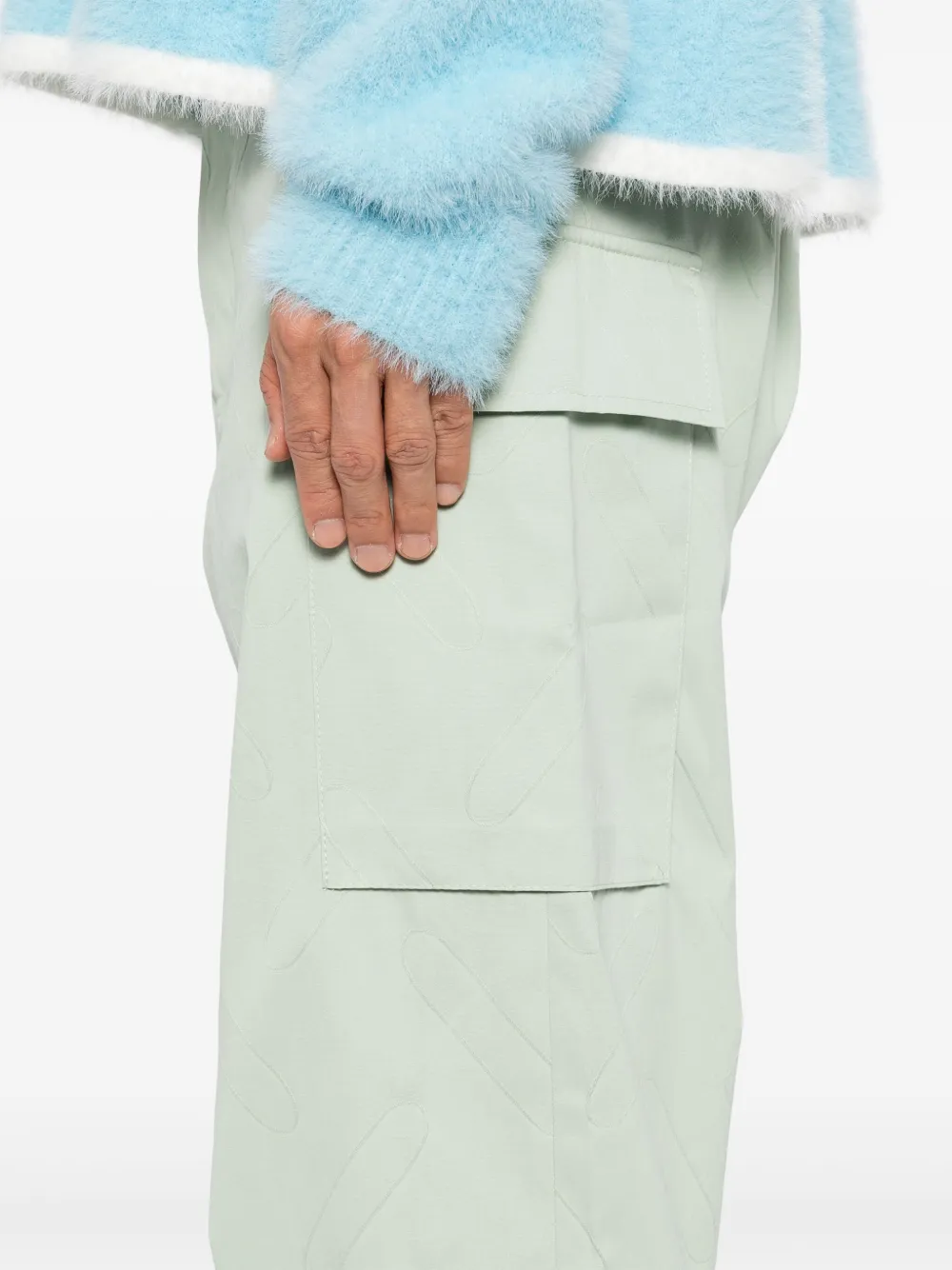 Marni confetti cotton trousers Groen