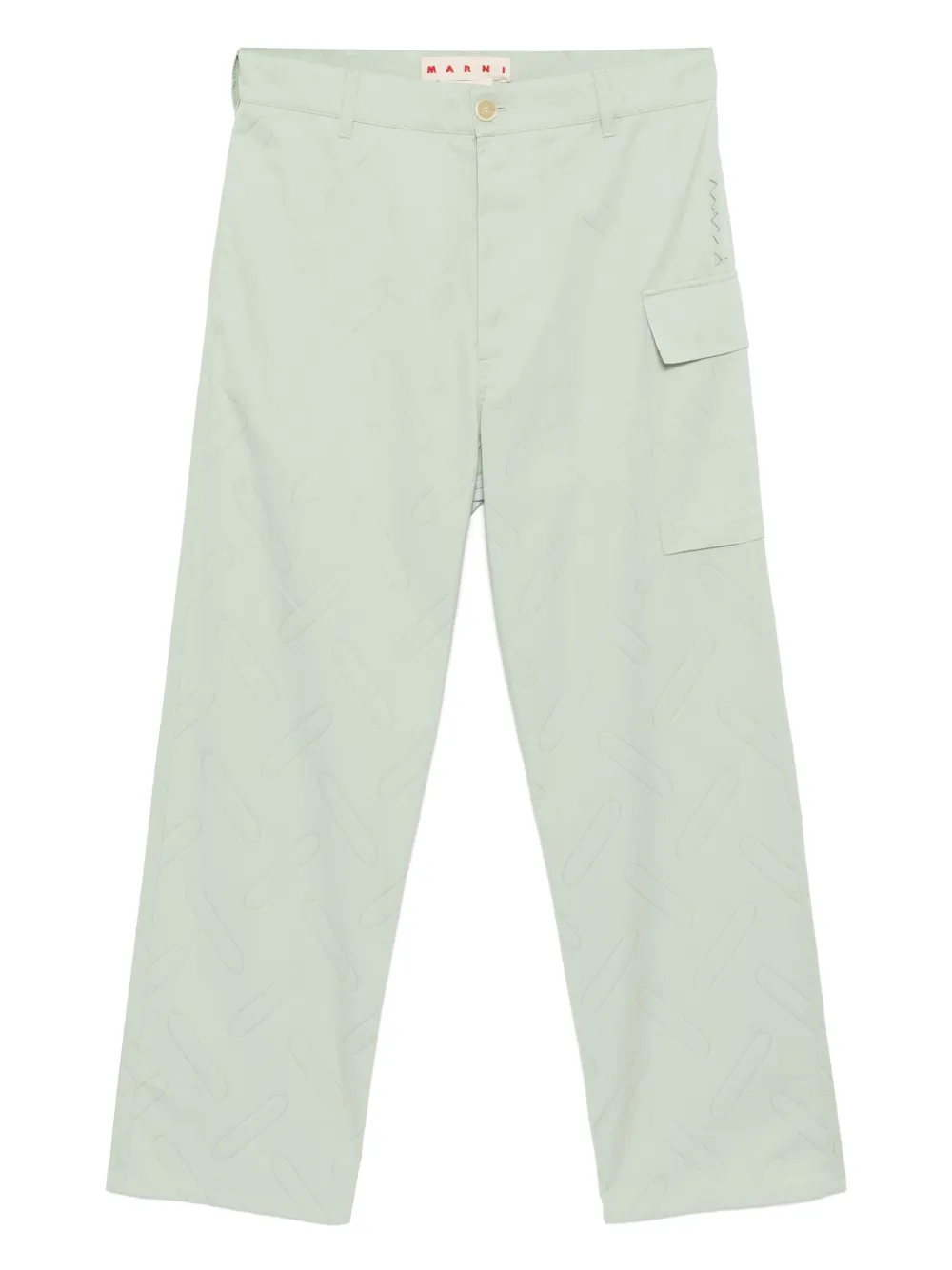 Marni confetti cotton trousers | Green | Image 1