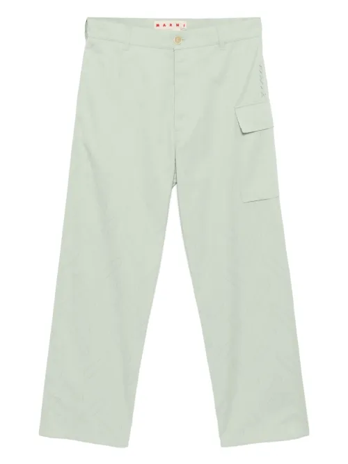 Pantalon en coton à design confetti - Marni - Modalova
