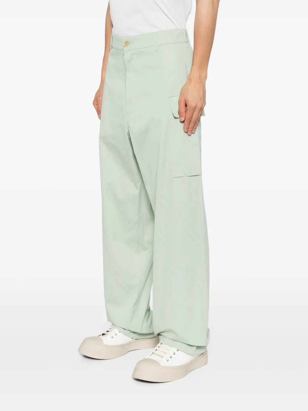 Marni confetti cotton trousers Groen