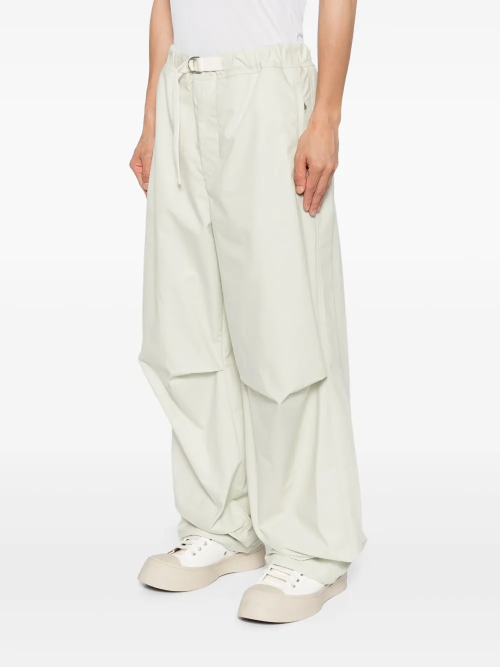Jil Sander cotton trousers Groen