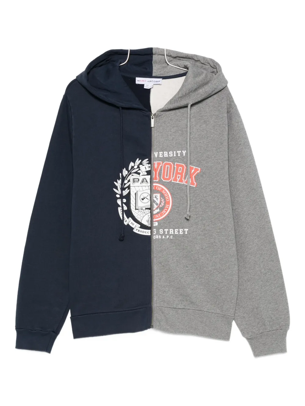 Marc Jacobs X A.p.c. Long-sleeved Hoodie In Blue