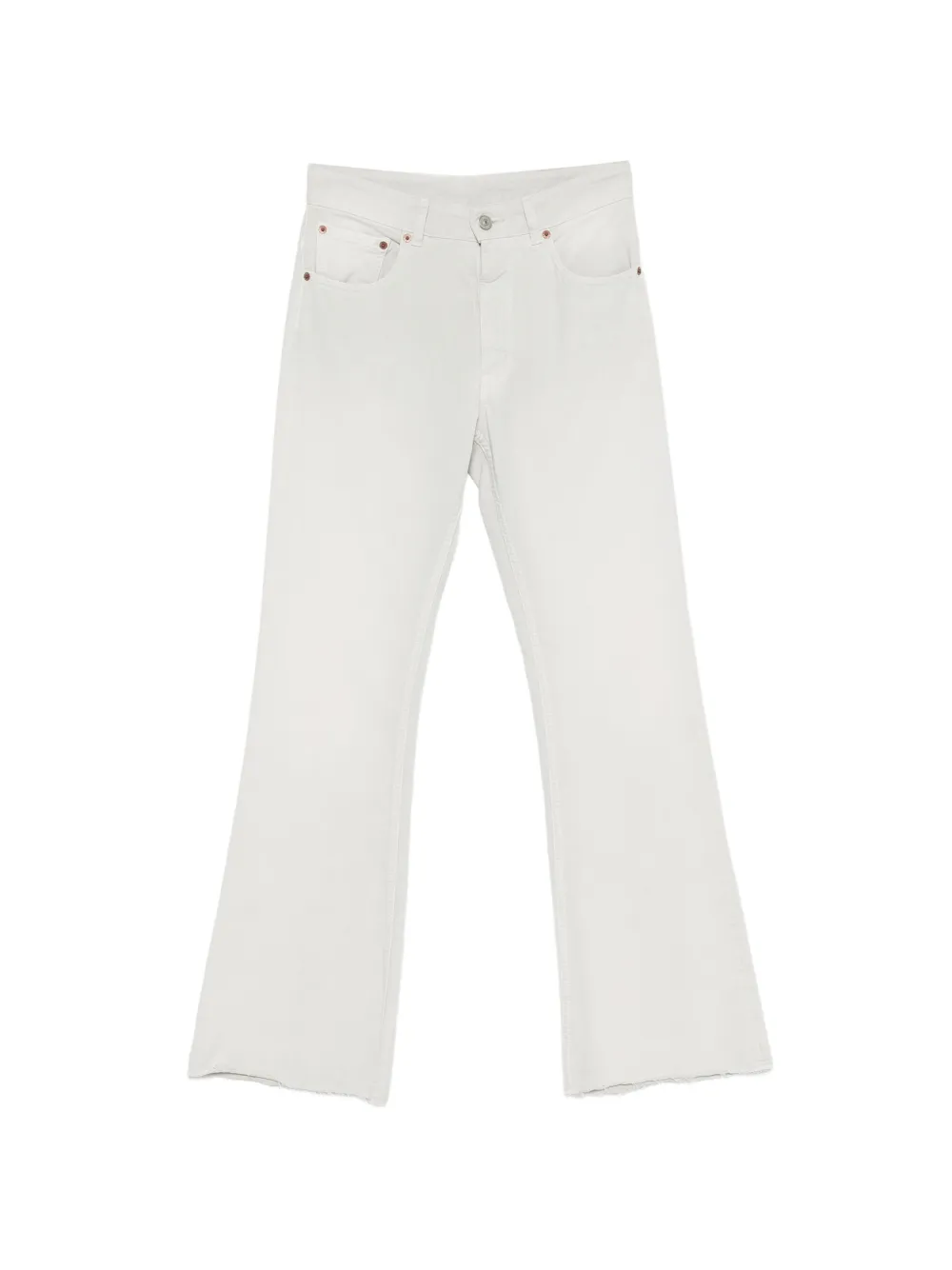 MM6 Maison Margiela raw-cut flared jeans - Grigio