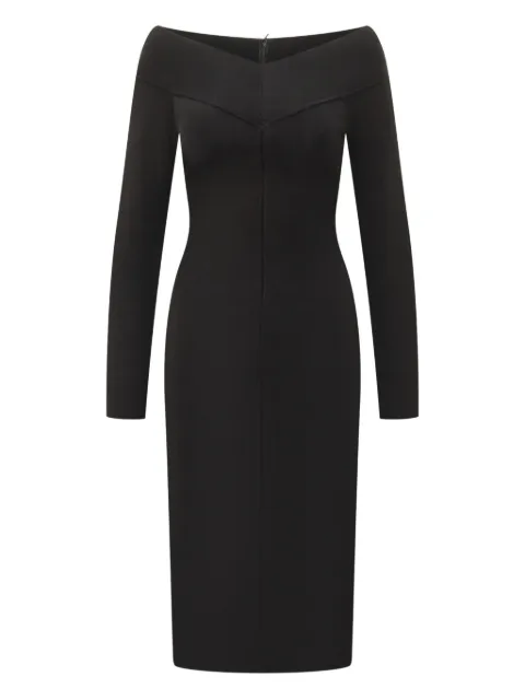 Stella McCartney boat-neck long-sleeve midi dress