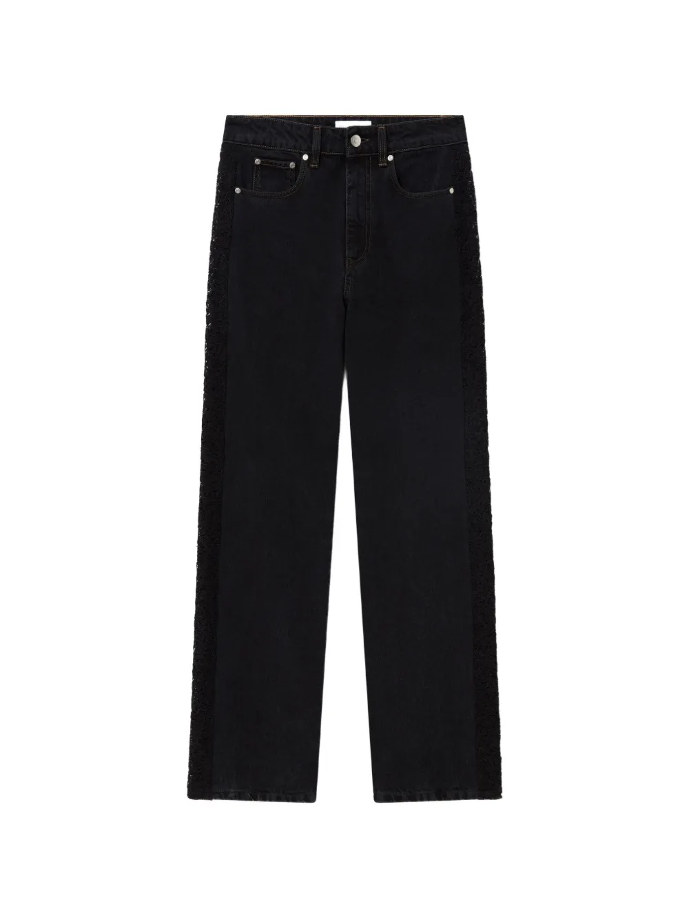 Stella McCartney Jeans con inserti in pizzo - Nero