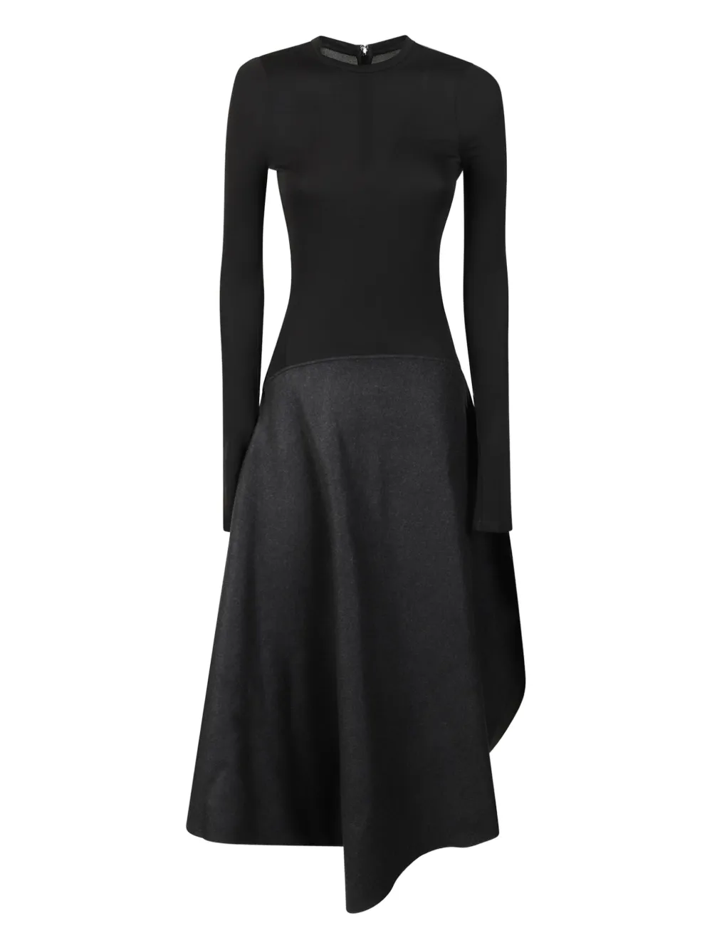 Victoria Beckham long-sleeve asymmetric dress - ブラック Victoria Beckham long-sleeve asymmetric dress - ブラック