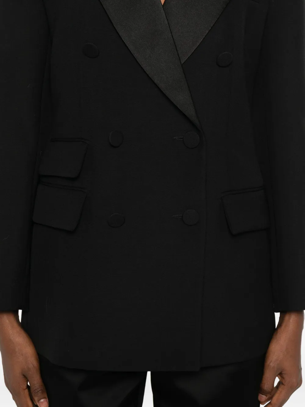 SANDRO Blazer met dubbele rij knopen Zwart