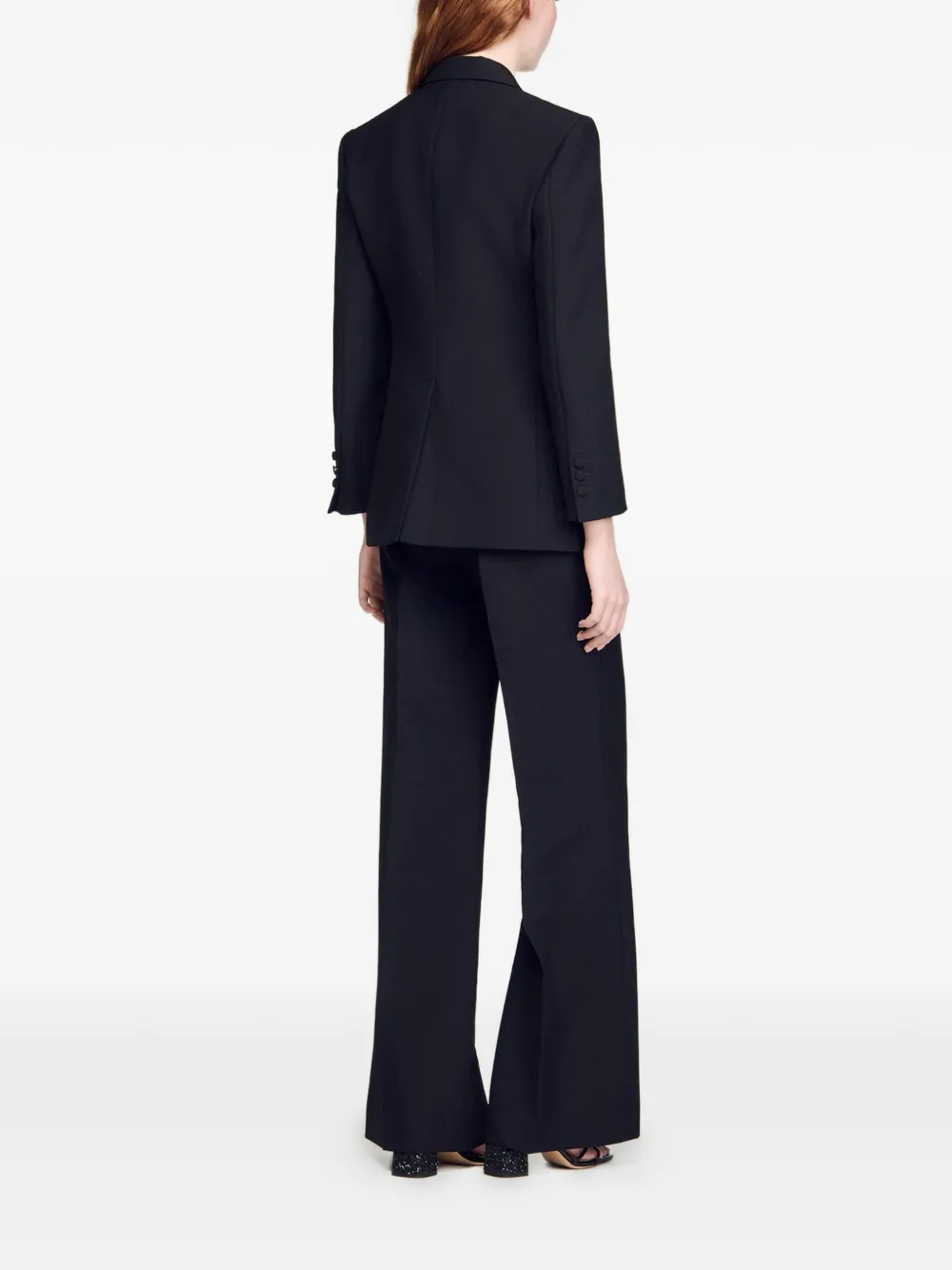  Sandro Blazer Con Doble Botonadura - Negro 