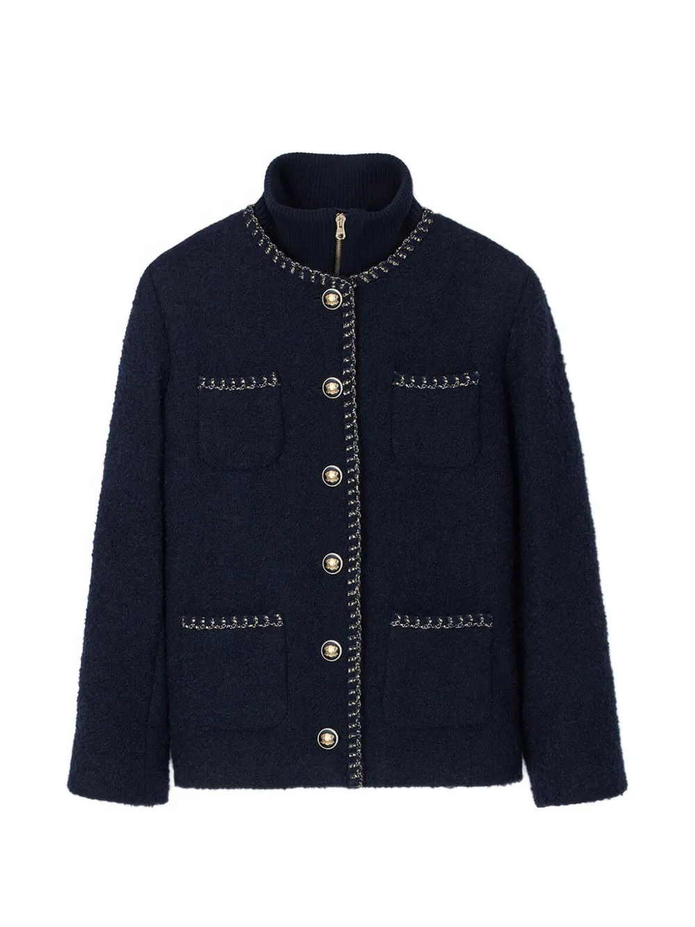 SANDRO ツイード ジャケット | ブルー | FARFETCH JP
