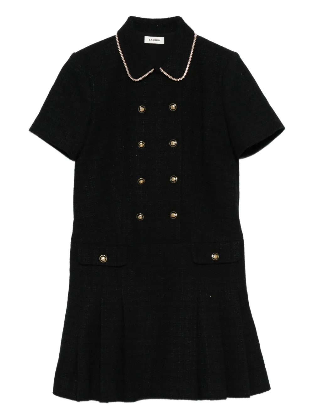 SANDRO button-embellished mini dress | Black | Image 1