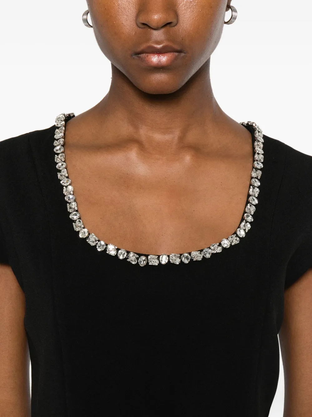 SANDRO Mini-jurk verfraaid met kristallen Zwart