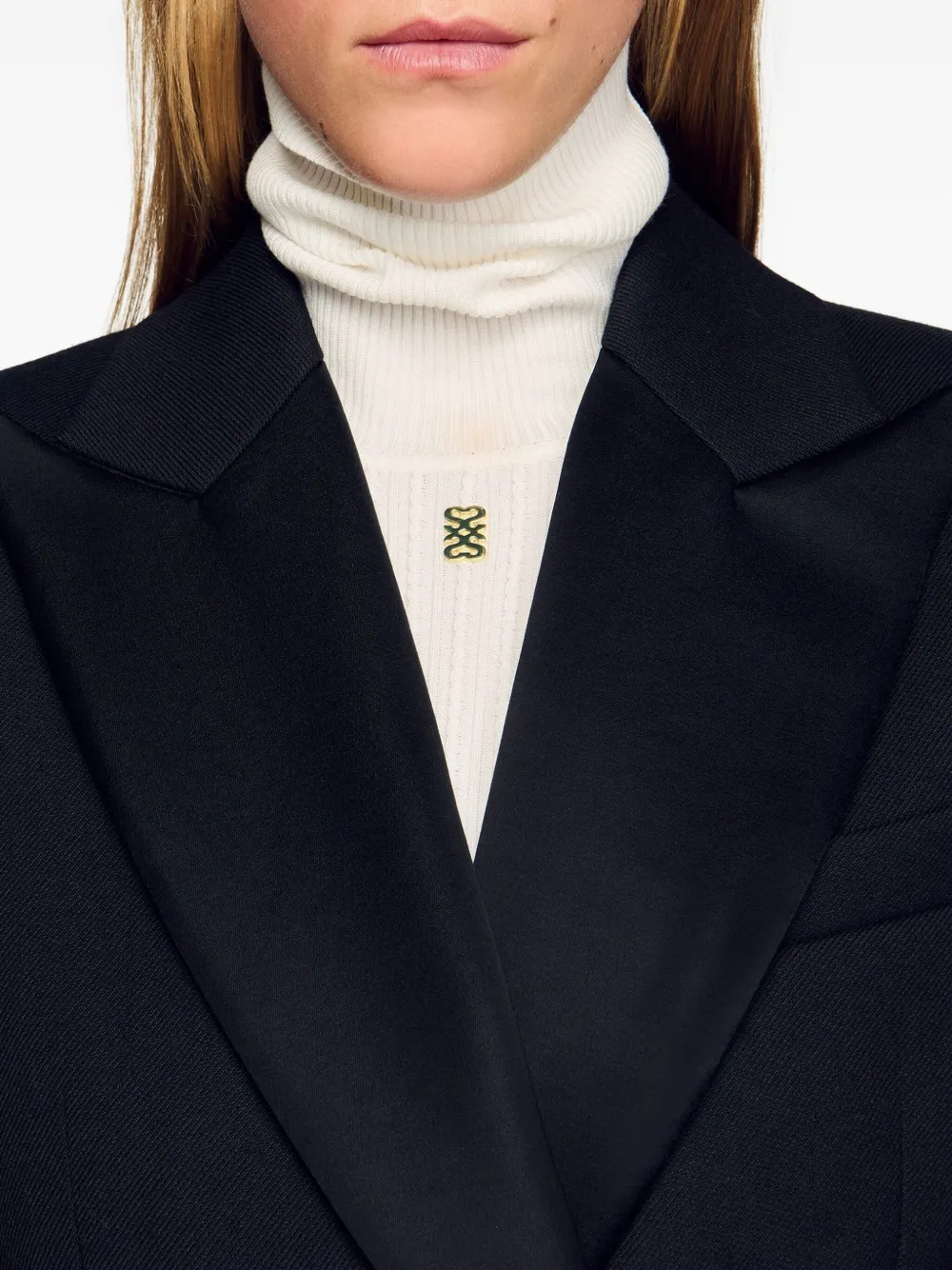 SANDRO Jas met dubbele rij knopen Zwart