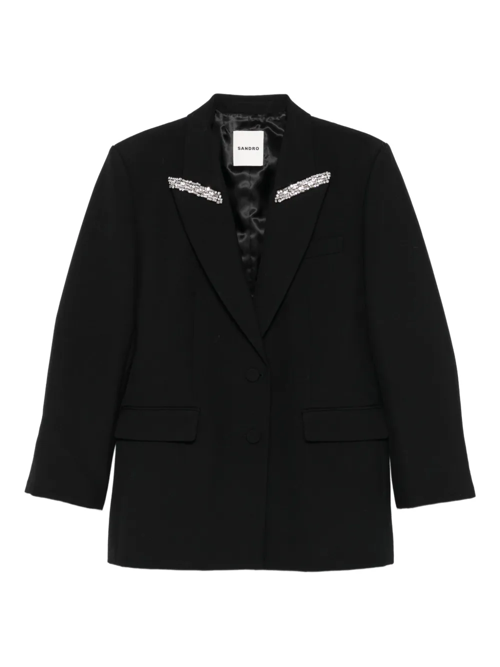 SANDRO blazer con detalles de cristal | negro | Image 1