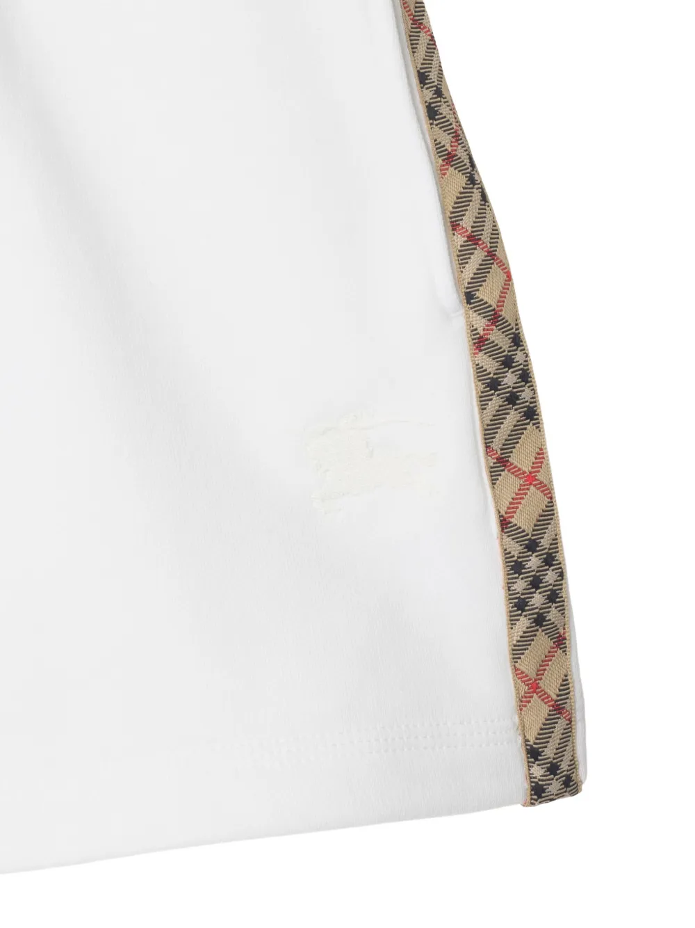 Burberry Kids Geruite shorts met zijvlak Wit