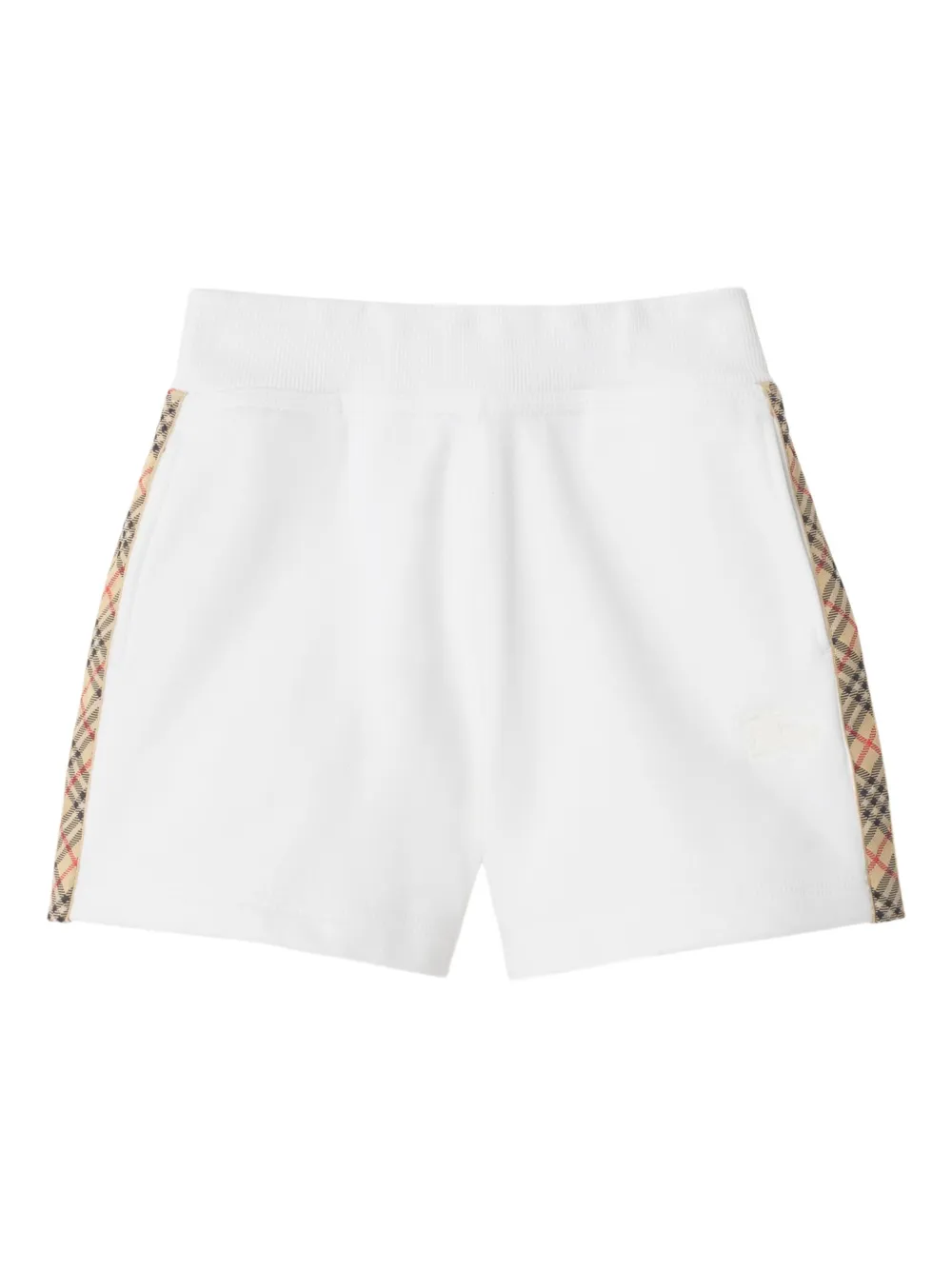 Burberry Kids Geruite shorts met zijvlak Wit