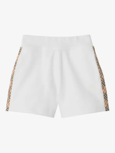 Burberry Kids shorts con paneles laterales y cuadros estampados