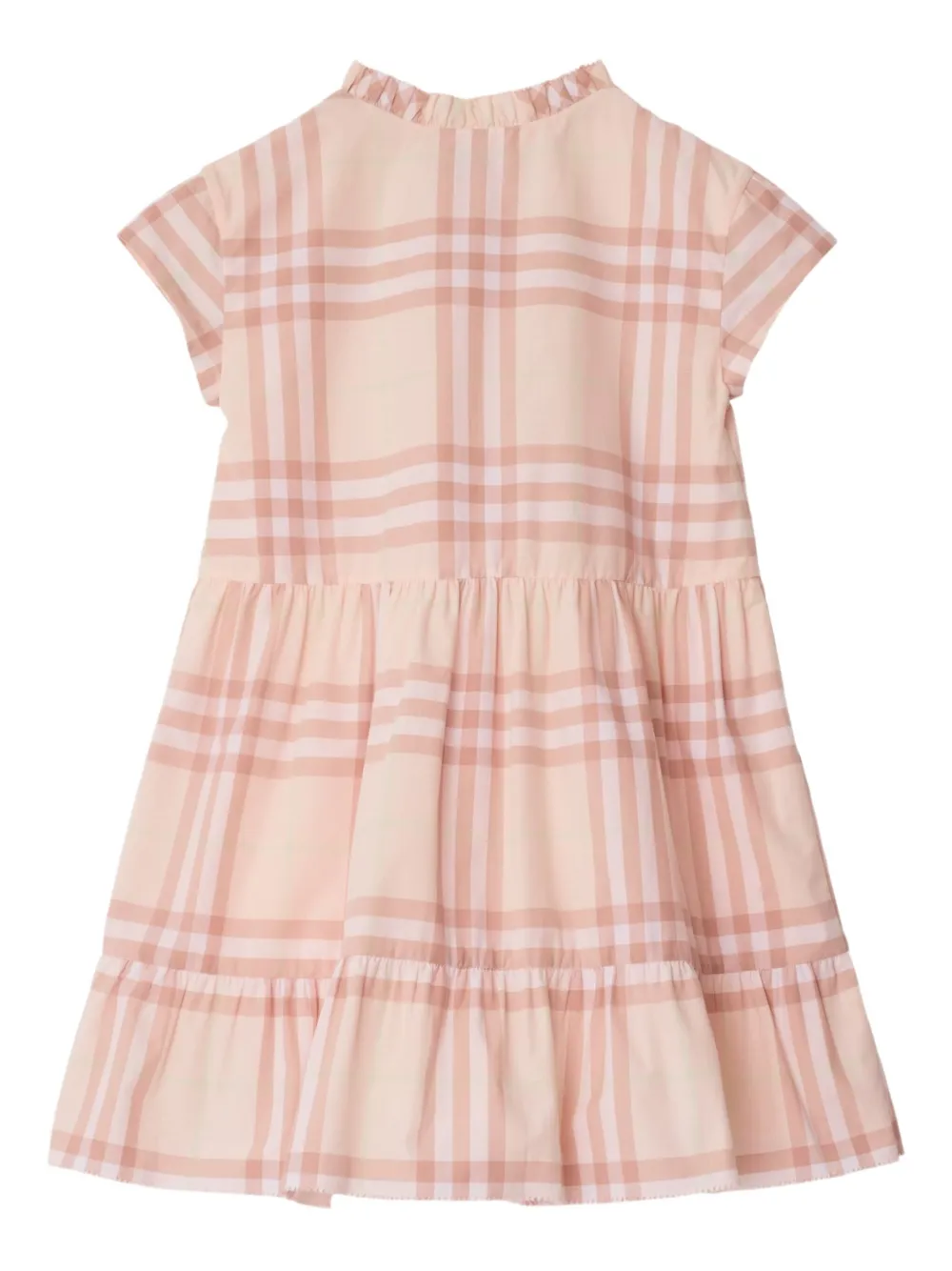 Burberry Kids IP Check jurk met ruches Roze