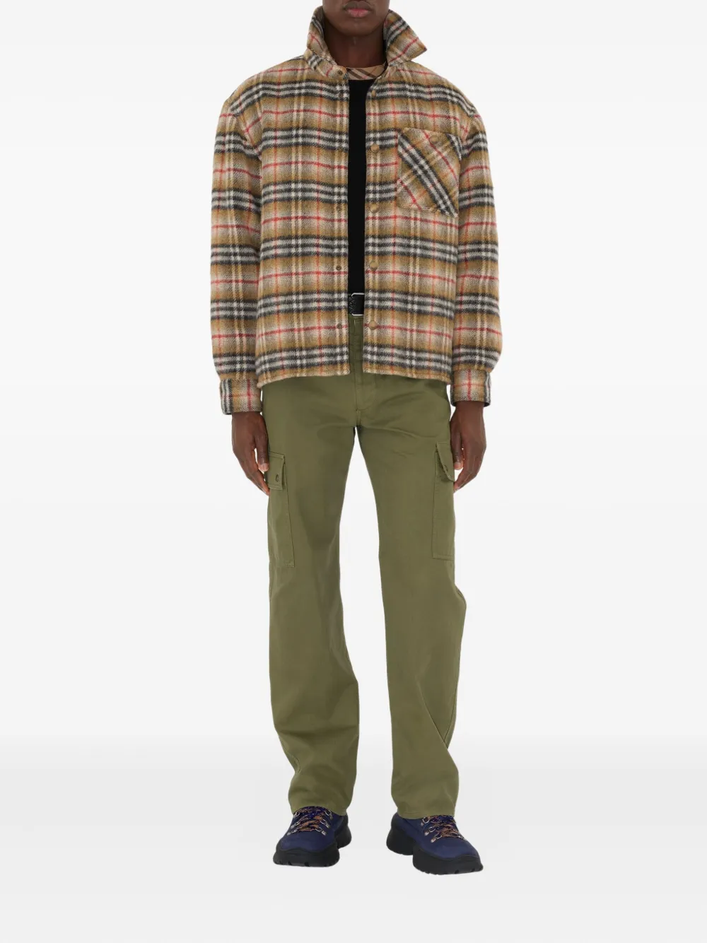 Burberry Geruit shirtjack Bruin