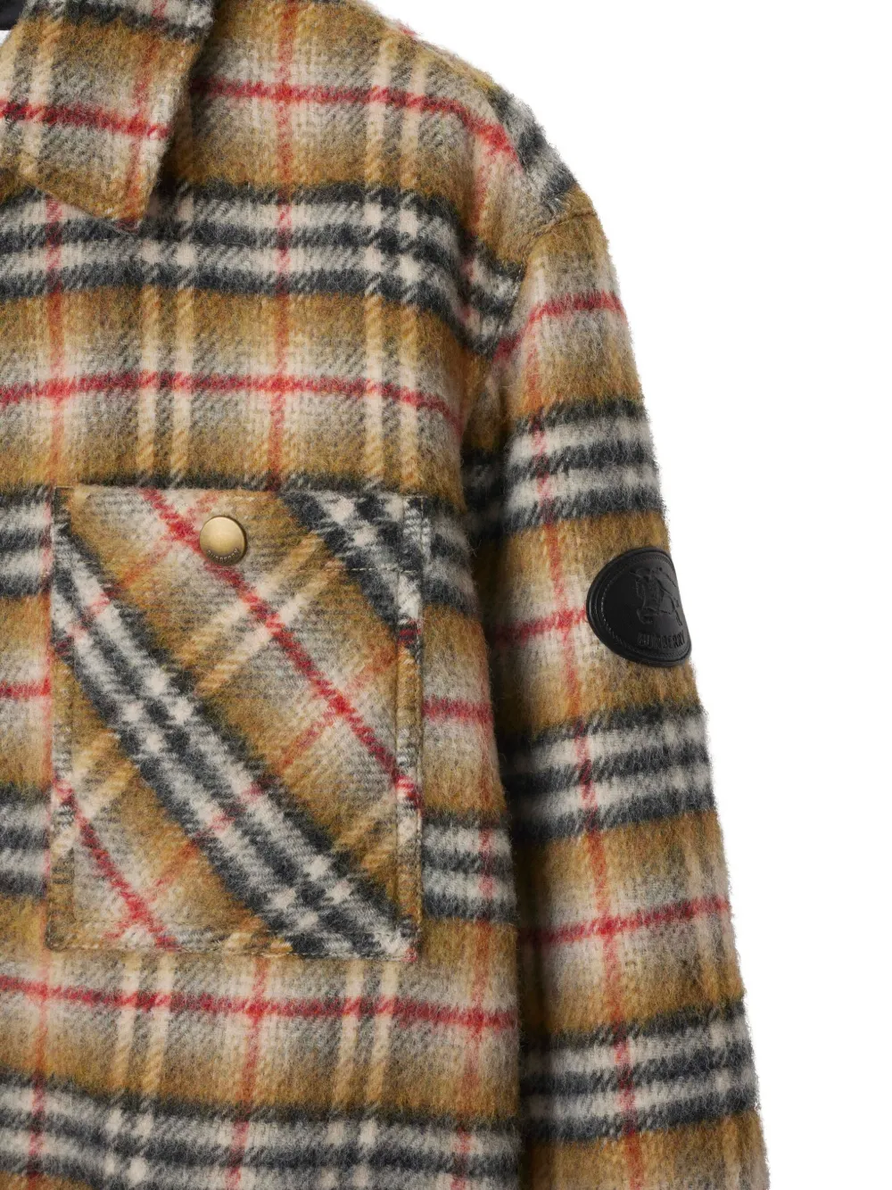 Burberry Geruit shirtjack Bruin