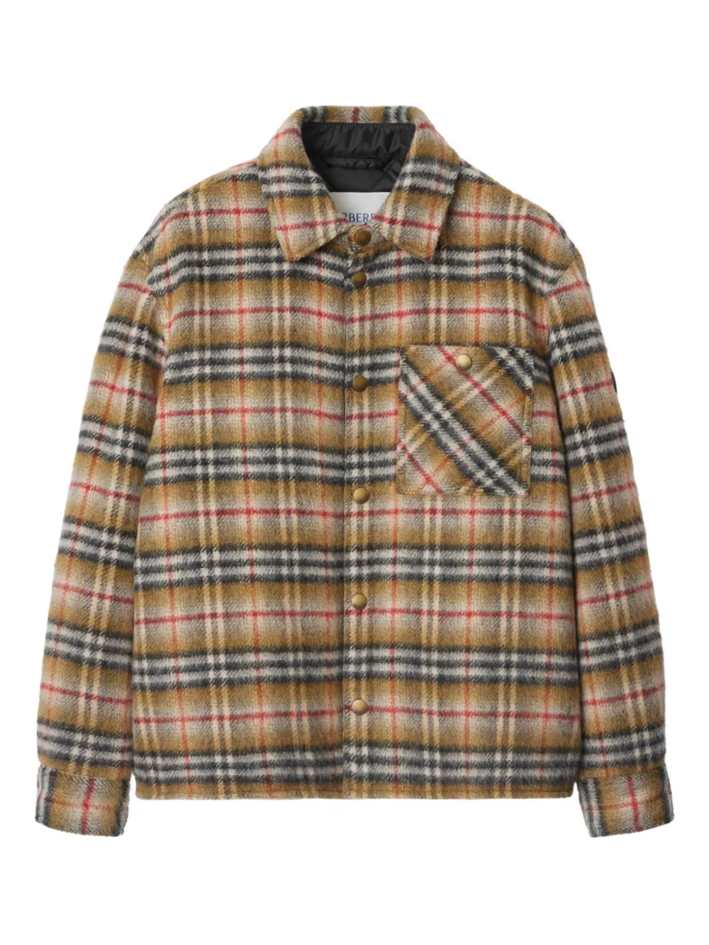 Burberry Geruit shirtjack Bruin