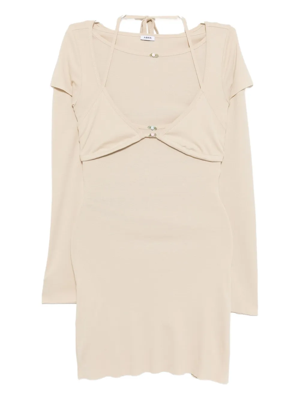 Abra Overlayered Dress In Neutral
