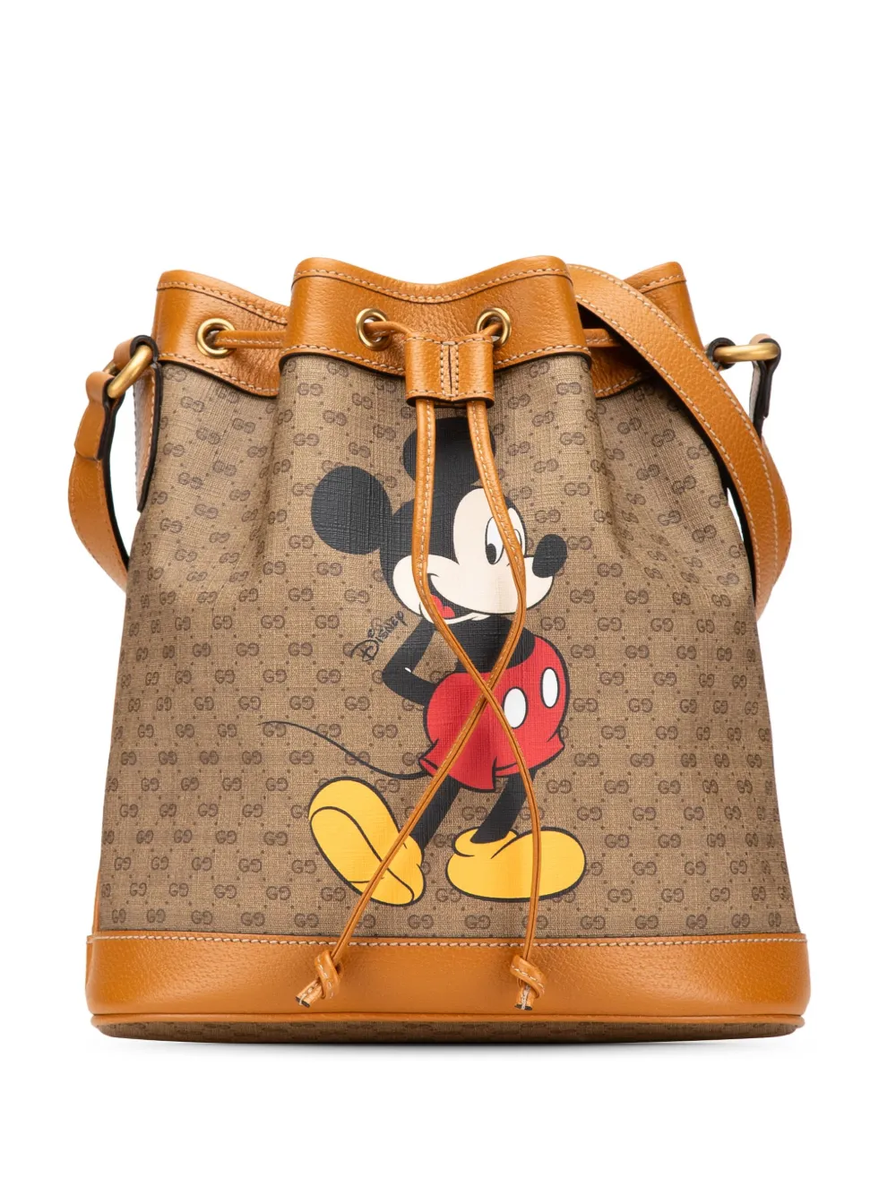 Gucci Pre-Owned 2016-2024 Micro GG Supreme Mickey Mouse bucket bag - Gucci Pre-Owned 2016-2024 Micro GG Supreme Mickey Mouse bucket bag -