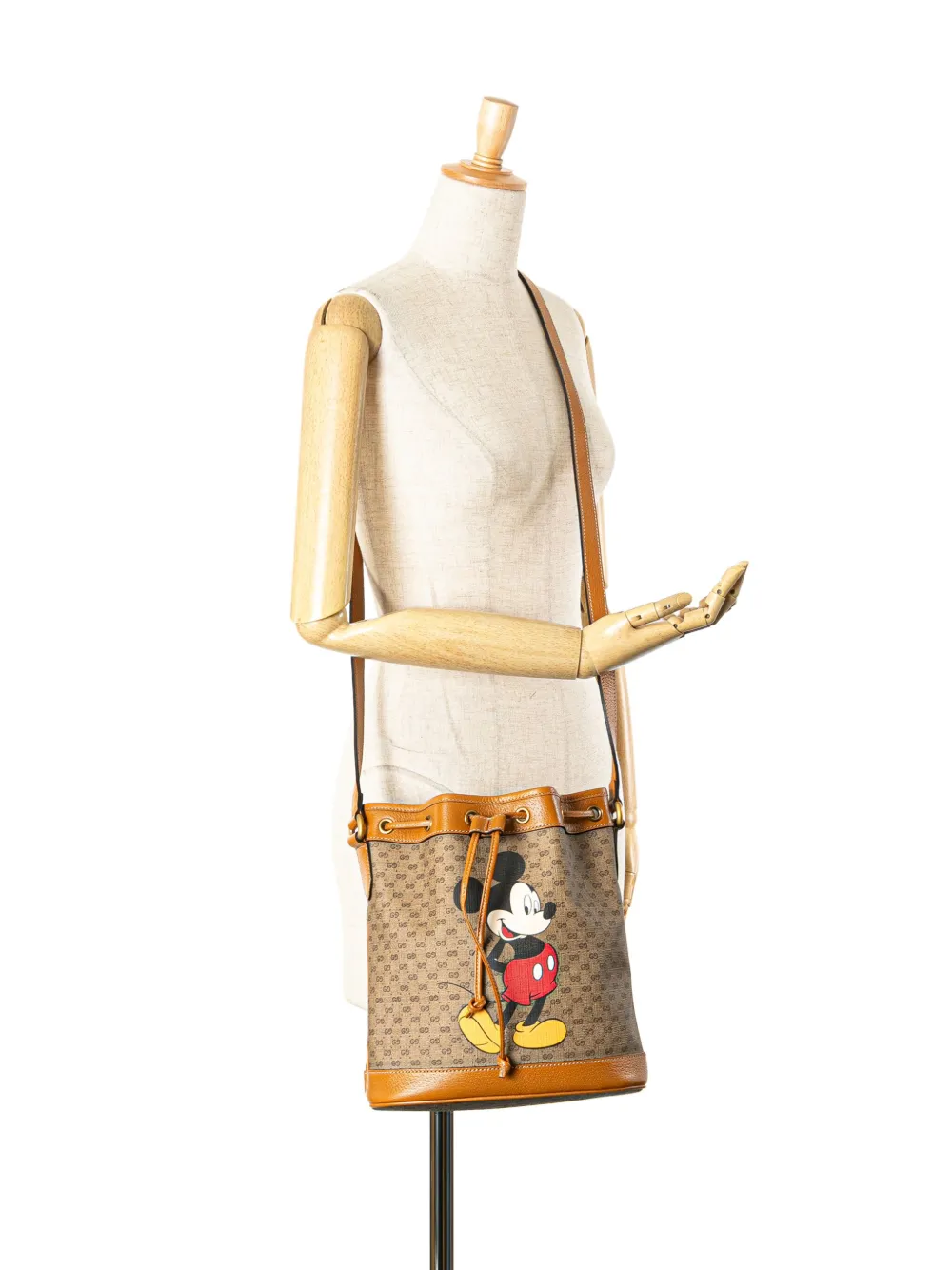 Gucci Pre-Owned 2016-2024 Micro GG Supreme Mickey Mouse bucket bag | Pre-Owned | Image 2