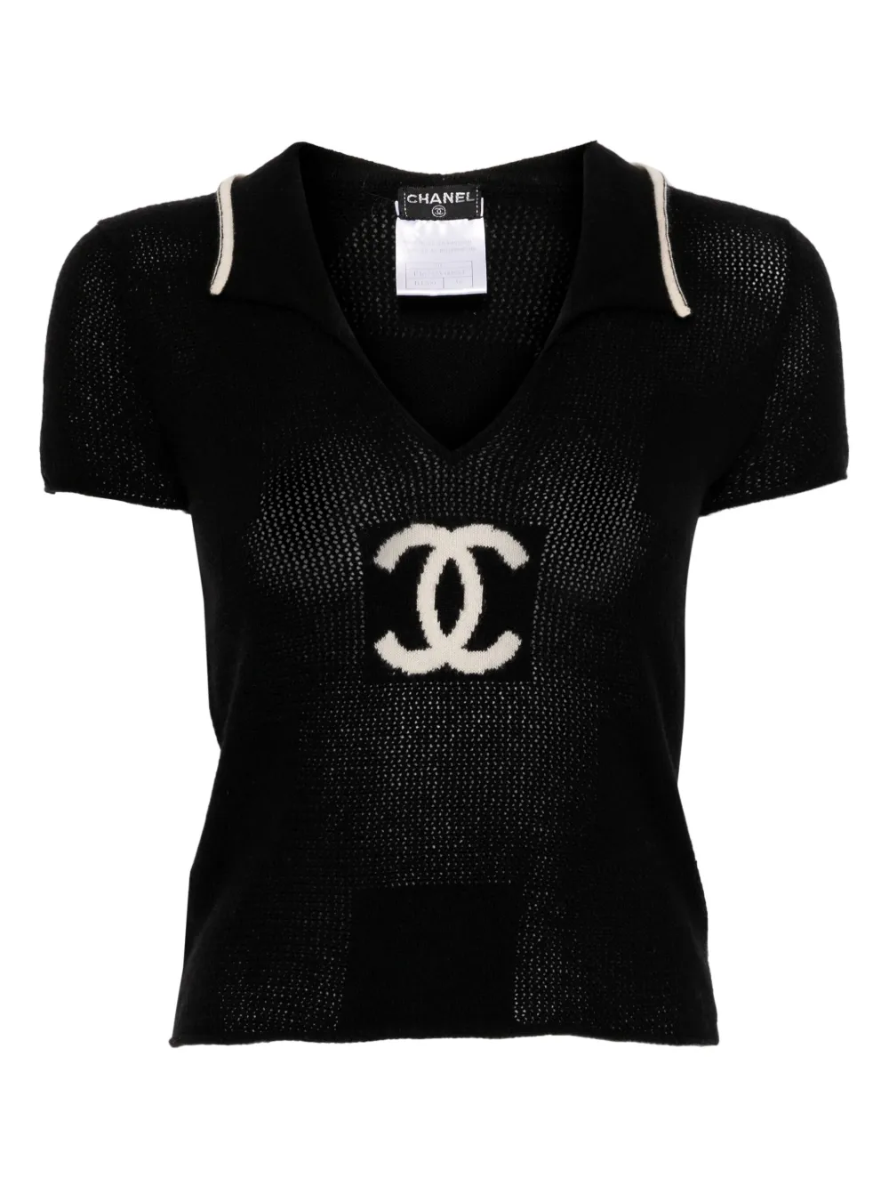 CHANEL Pre-Owned 2001 short-sleeved top | Black | Image 1