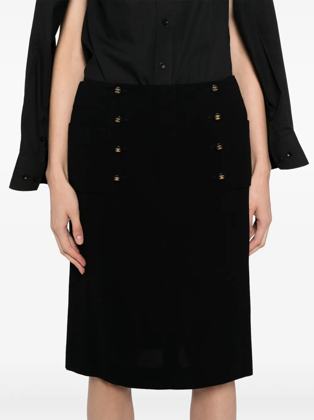 Pre-owned Chanel 1997 Wool Skirt