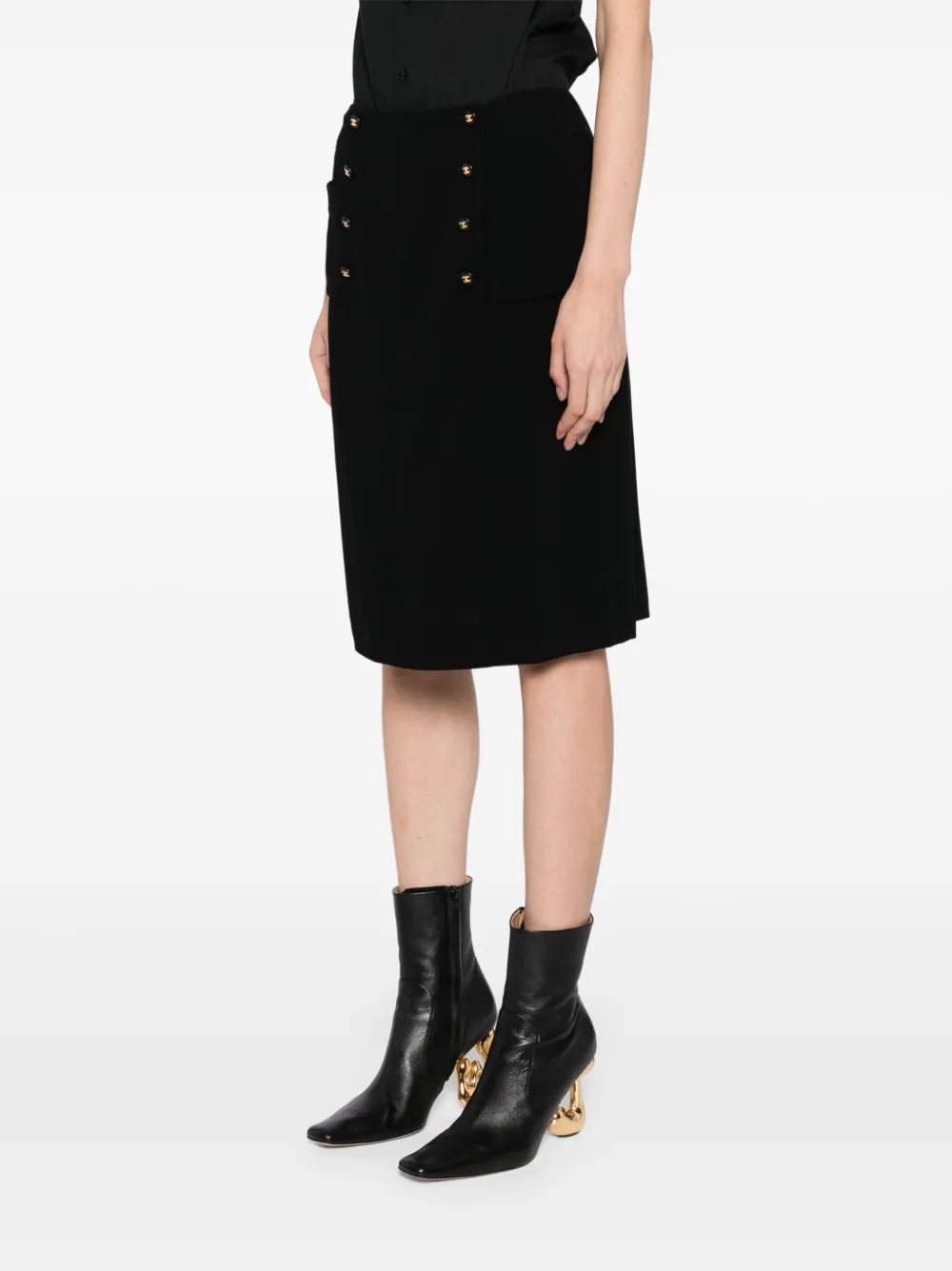 Pre-owned Chanel 1997 Wool Skirt