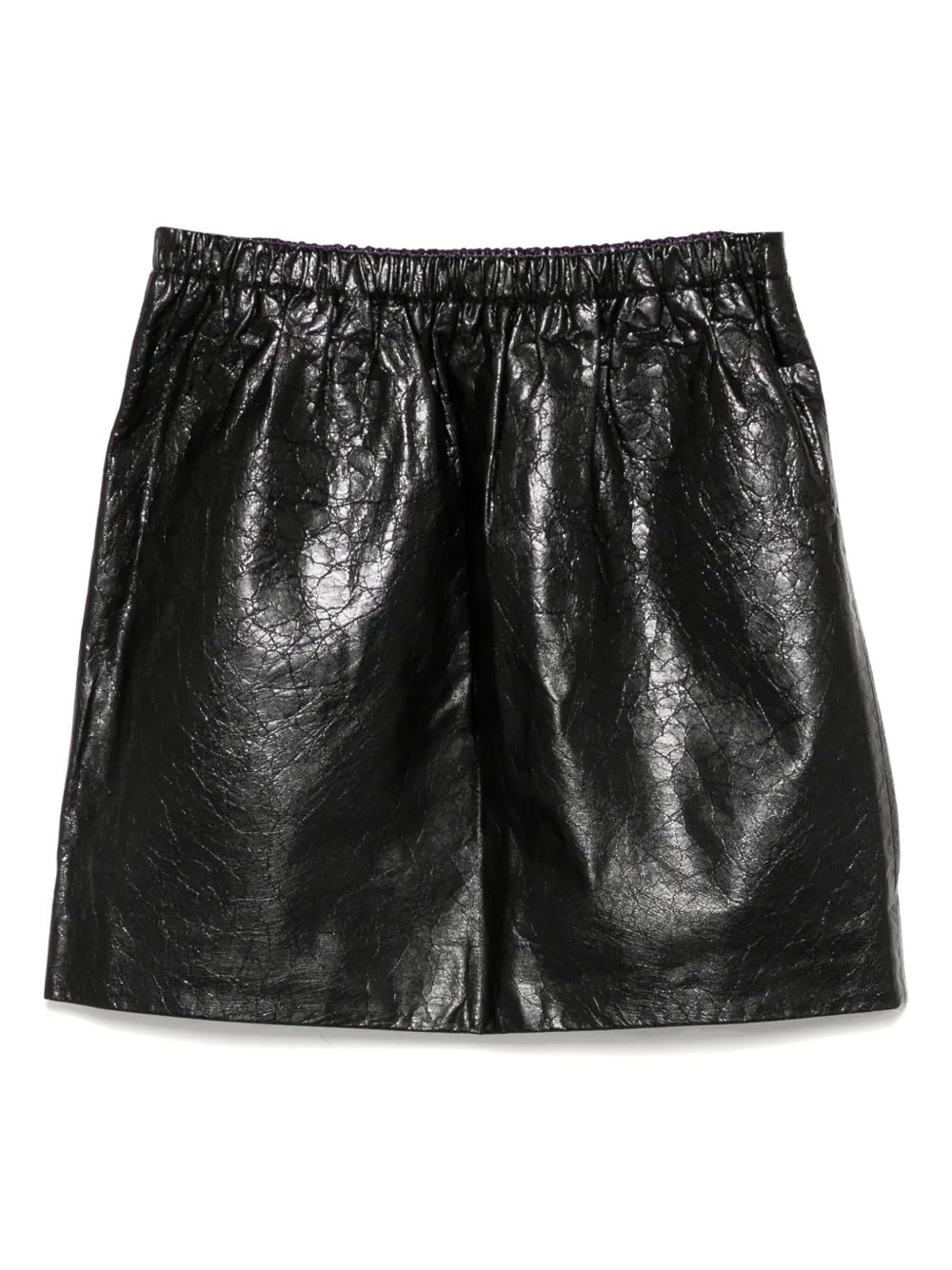 Miu Miu Pre-Owned 2015 leather skirt - Zwart