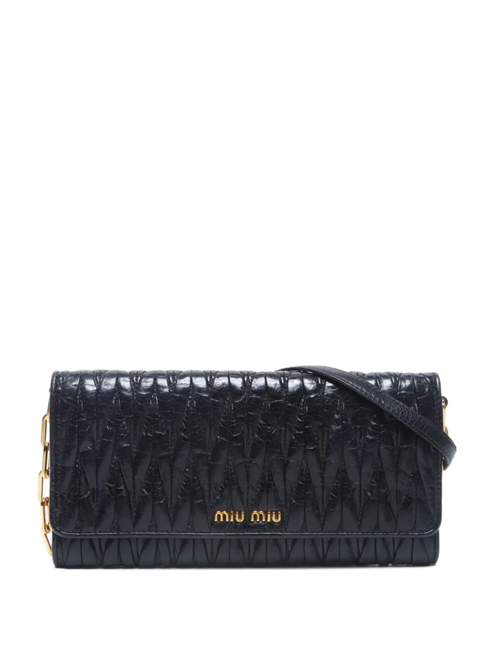 Miu Miu Pre-Owned 2000-2020s Matelasse Chain shoulder bag | noir | Image 1