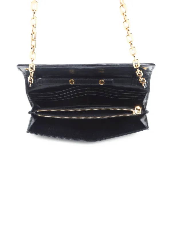 【MIU MIU】MATELASSE CHAIN SHOULDER BAG Miu Miu Black Matelasse Chain shoulder bag tote bag Genuine