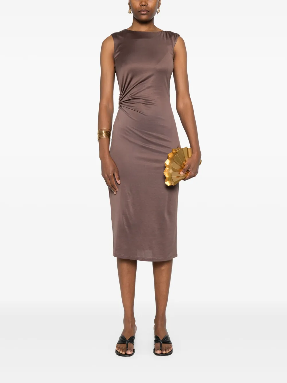 MALINA Marquis dress - Bruin