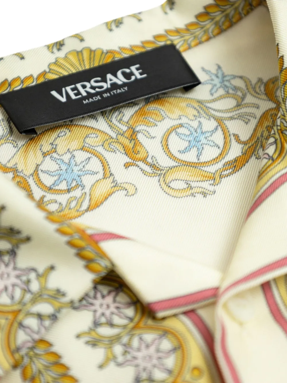 Versace Kids Zijden shirt Beige