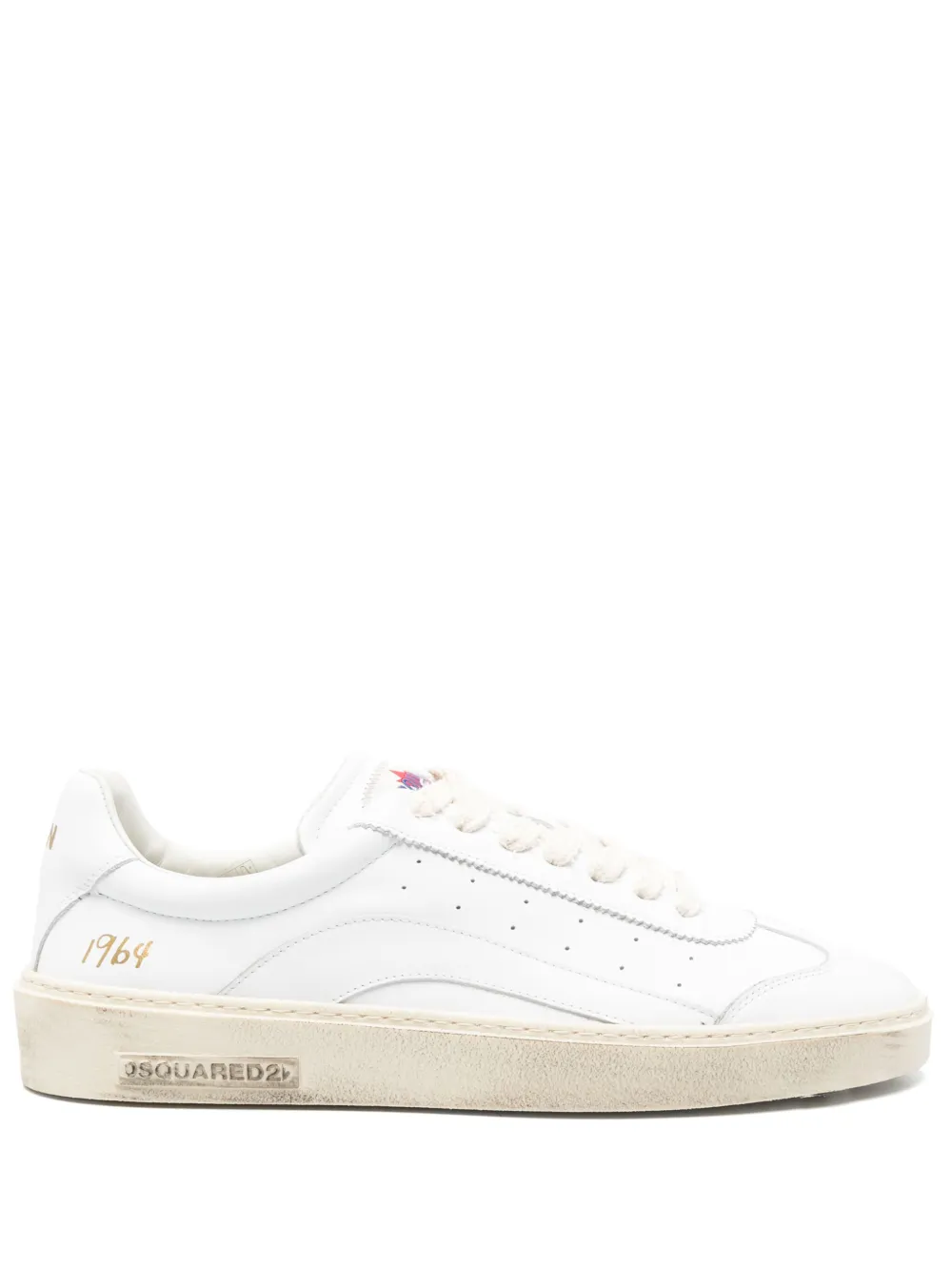 DSQUARED2 leather sneakers White