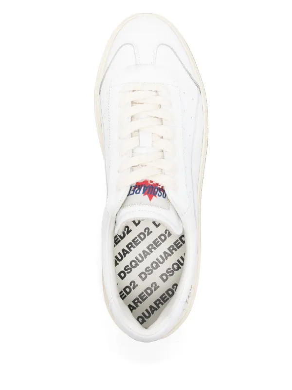 【DSQUARED2】ロゴ ホワイトレザー スニーカー DSQUARED2 レザースニーカー | ホワイト | FARFETCH JP